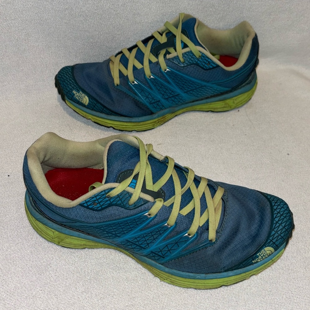The North Face women’s teal and green sneakers size 7